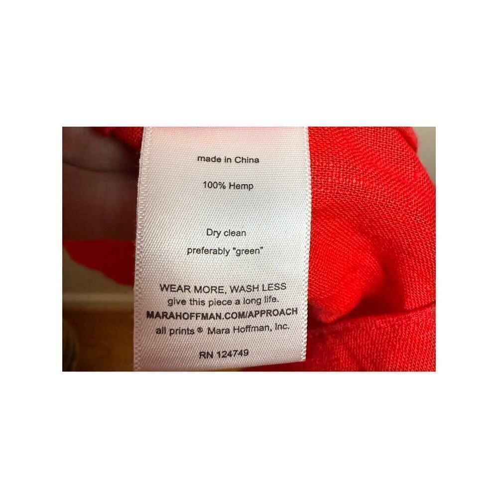 Mara Hoffman Sicily Hemp Dress in Red Sz. 8 - Picture 6 of 6
